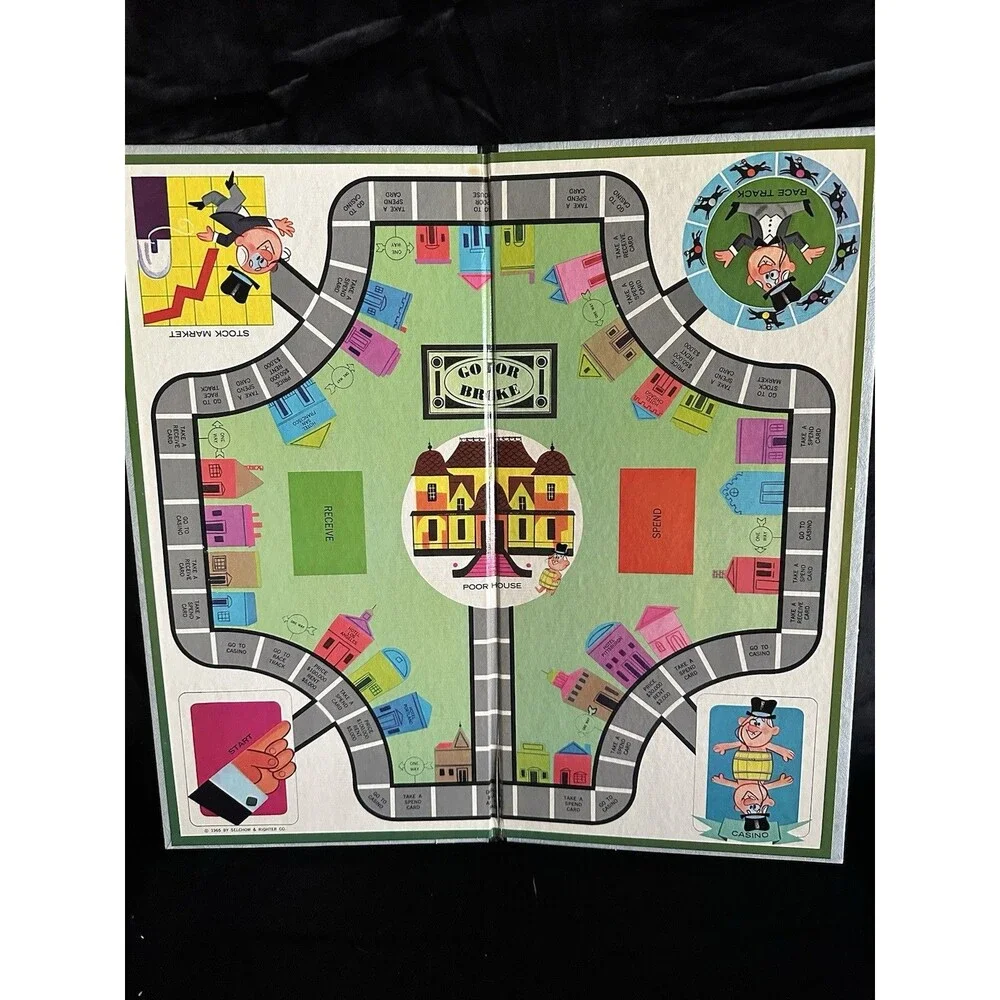 Go For Broke Spend A Million Game Vintage 1965 Selchow & Righter Complete & Nice